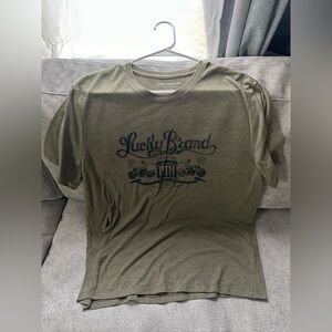 Lucky Brand Olive Green Graphic Tee